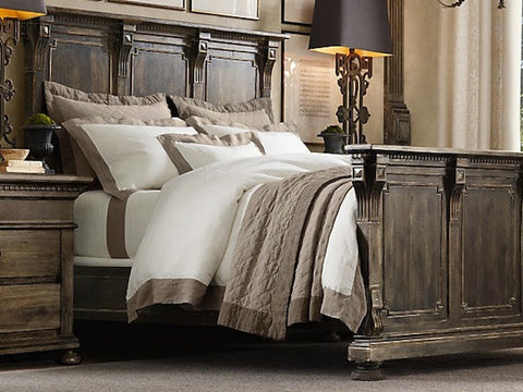 Panel Bed Antiqued Coffee